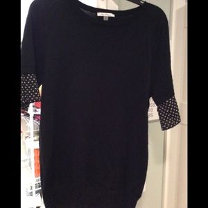 Black Mixed Media Sweater